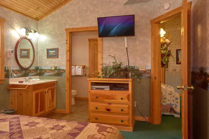 Television in your cabin's fourth bedroom.